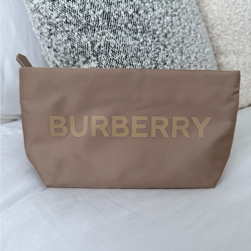 Burberry Tan Makeup Bag Accessory Pouch